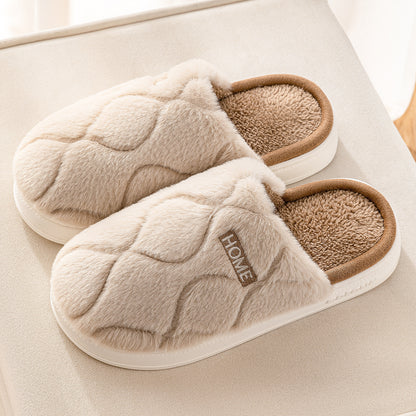 Winter Plush Slippers – Warm Indoor House Shoes for Women, Men & Couples