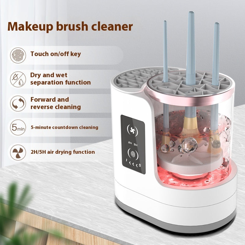 Rechargeable Electric Makeup Brush Cleaner – Automatic Cleaning & Drying Tool with Stand